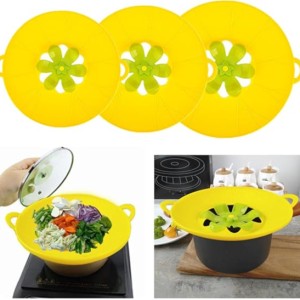 3-Piece Silicone Microwave Splatter Lid Set