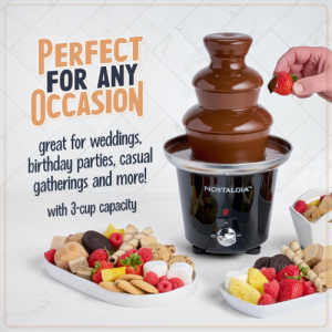Nostalgia 3 Tier Electric Chocolate Fondue Fountain Machine